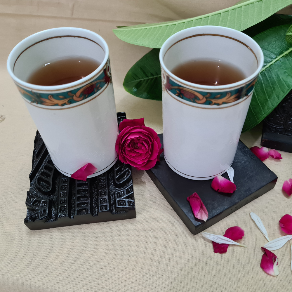 Wooden Carved Coaster (Set of 2)