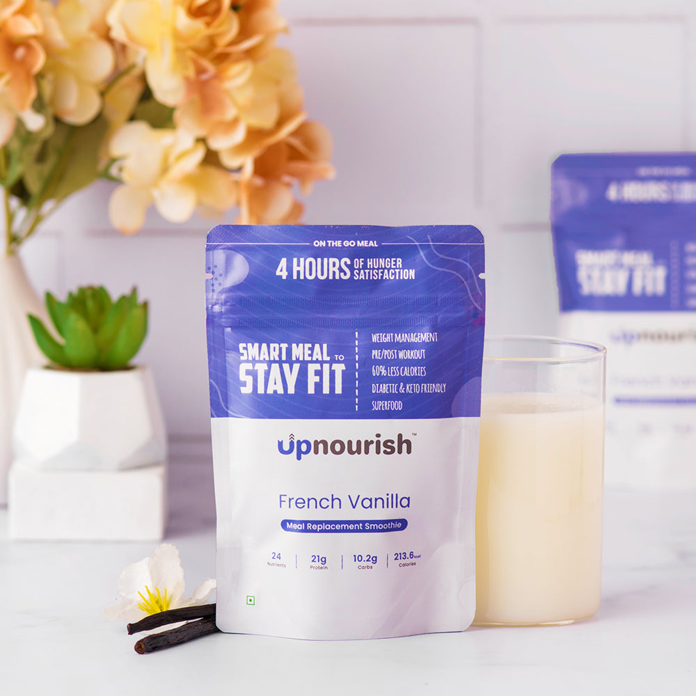 Upnourish Meal Replacement French Vanilla Smoothie (Pack of 4)