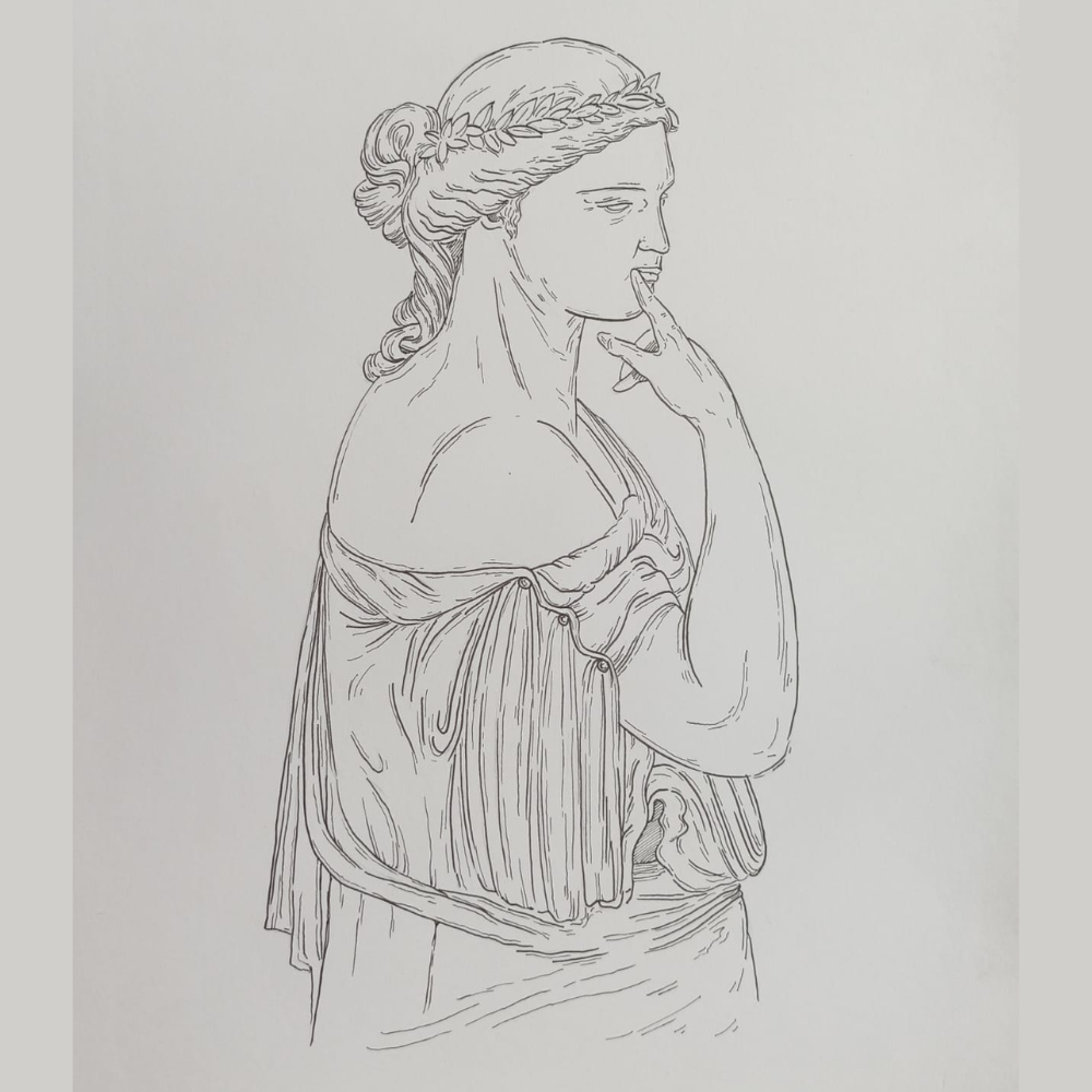Greek Articulation Line Drawing