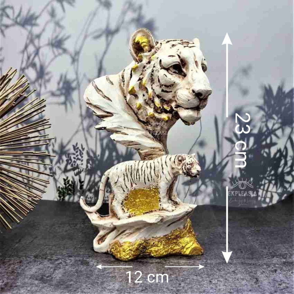 Tiger-Face with Standing Tiger Showpiece