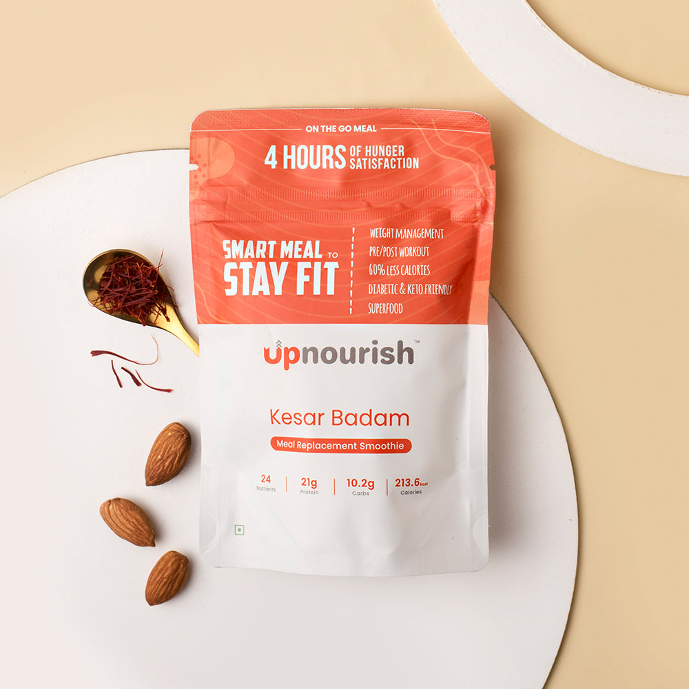 Upnourish Meal Replacement Kesar Badam Smoothie (Pack of 4)