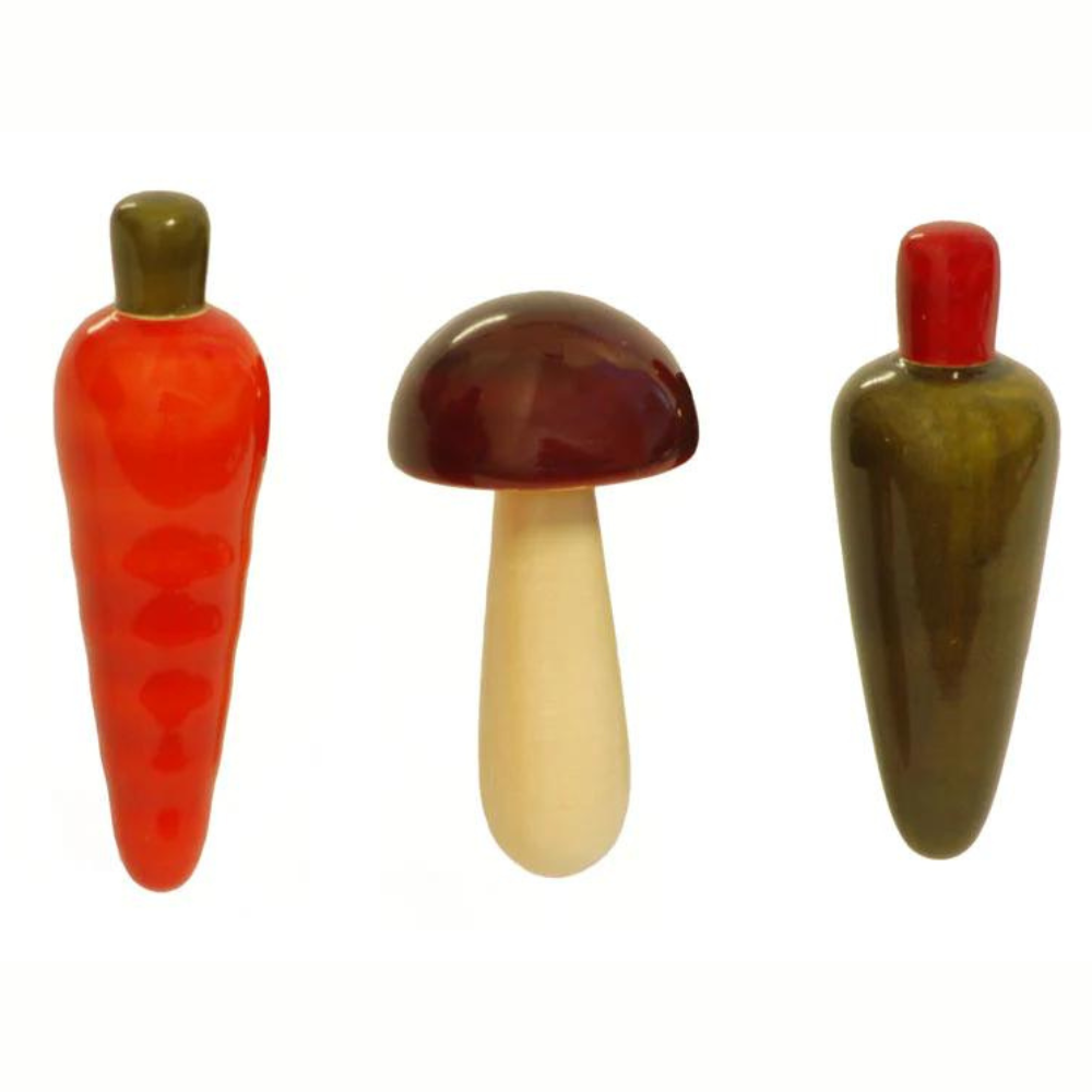 Fairkraft Creations Vegetables Set Wooden Fridge Magnets (Set of 3)