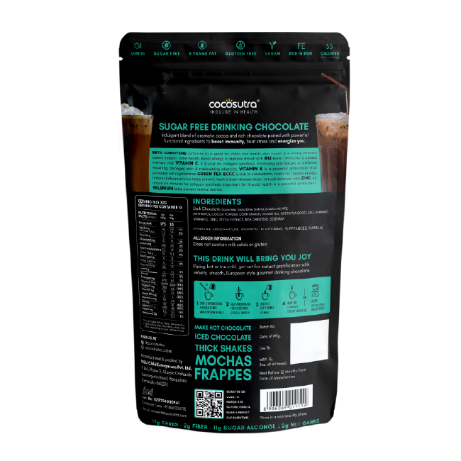 Cocosutra LITE - DEFEND - Sugar Free Drinking Chocolate Mix (200g)