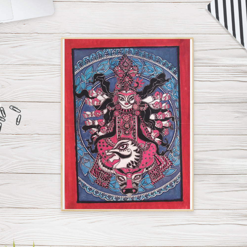 Durga Madhubani Art