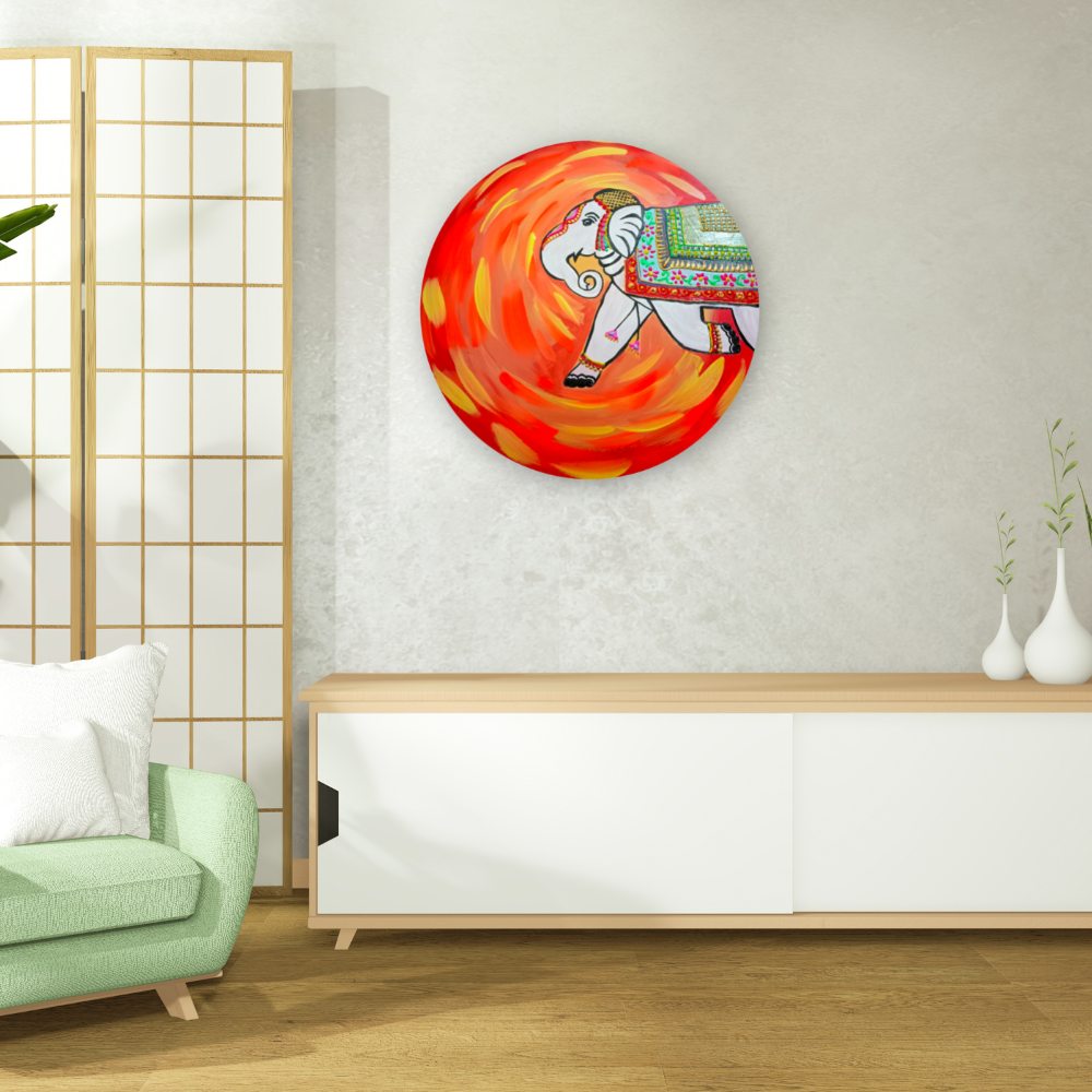 Elephant Motif Wall Plate