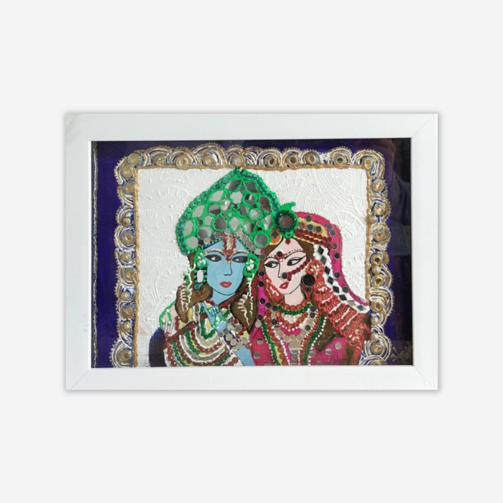 Mirrored Radha Krishna Painting