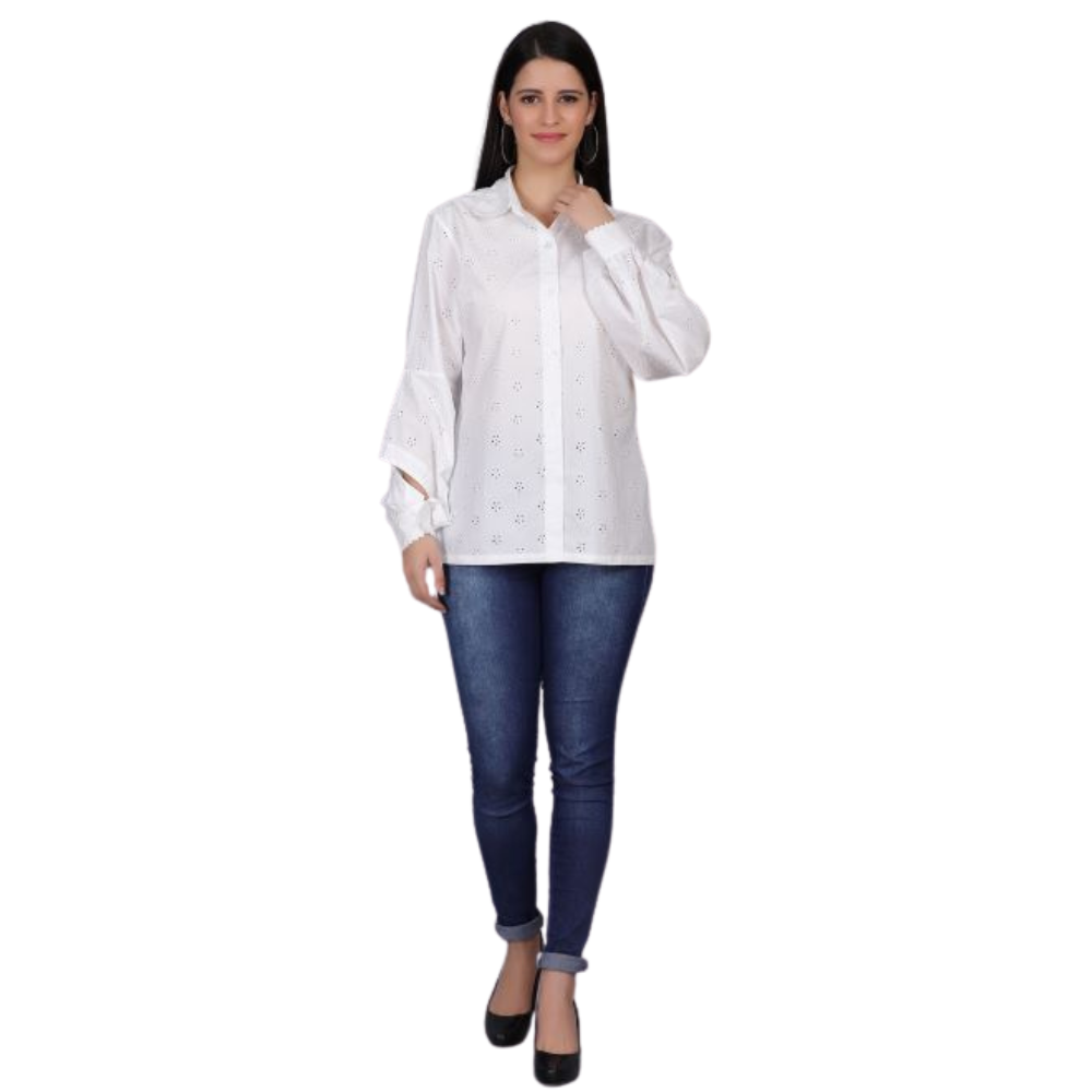 Lacy White Long Shirt
