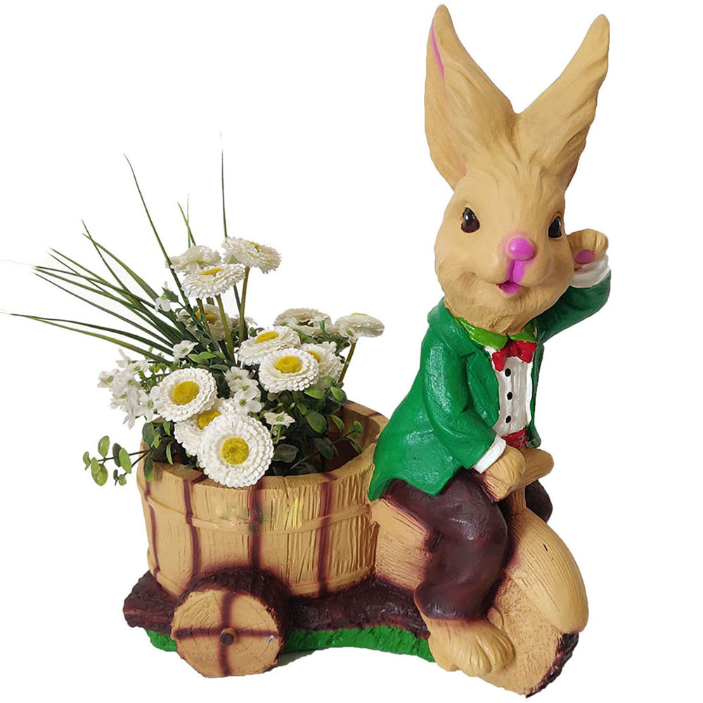 Rabbit Riding Bike Planter