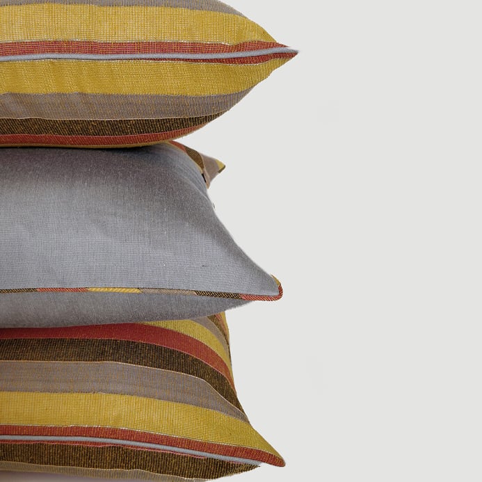 Grey Banarasi Silk Cushion Covers (Set of 5)