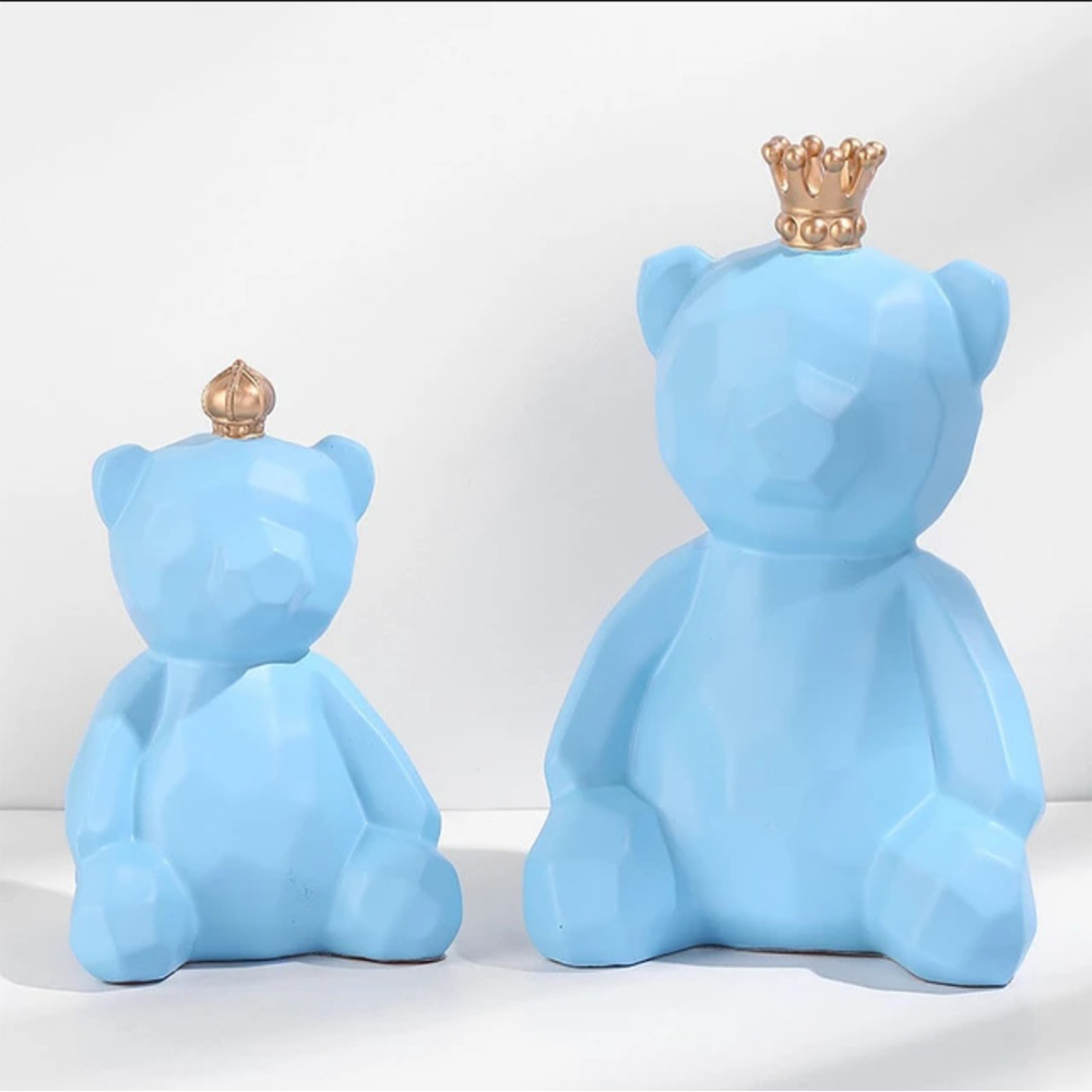 Crown Bear Showpieces (Set of 2)