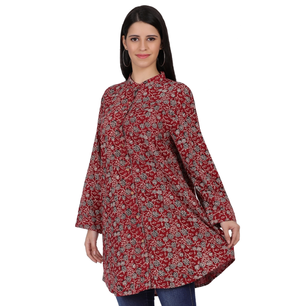 Tunic Kurta in Khadi Cotton Ajrakh Print