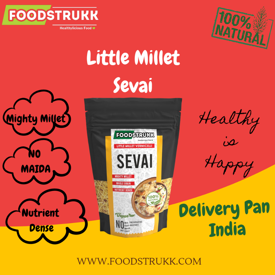 Foodstrukk Healthy Millet Sevai Combo (Little Millet, Foxtail) (200g x 2, 400g)