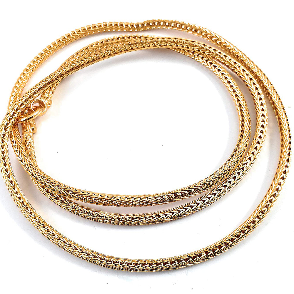 Traditional Plain Thali Saradu Shining Gold Color Chain
