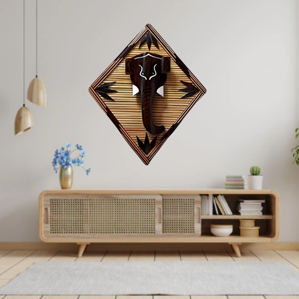 Ganesh Bamboo Wall Plate