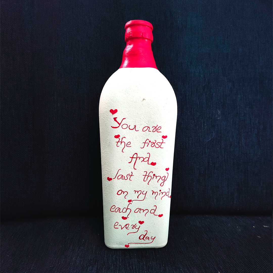 Valentine's Day Special Bottle Art
