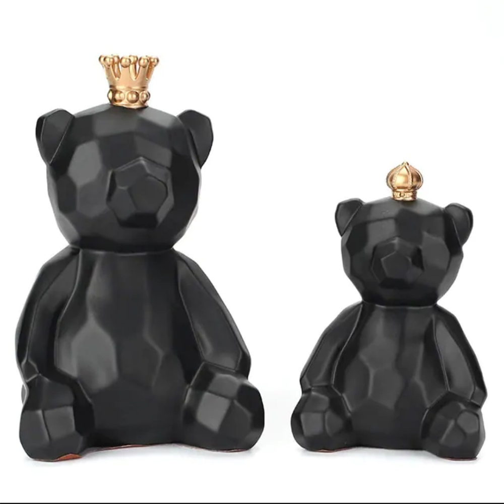 Crown Bear Showpieces (Set of 2)