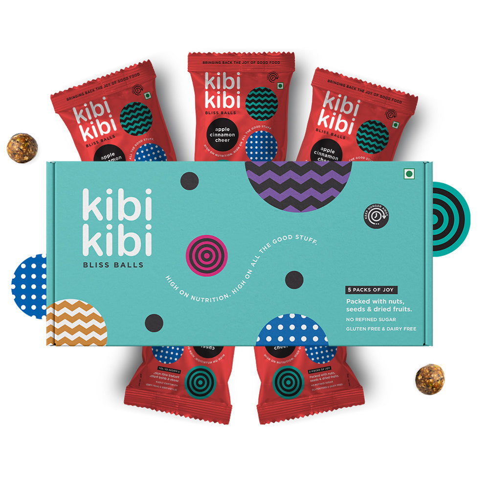 Kibi Kibi Apple Cinnamon Cheer Bliss Balls (Pack of 5)