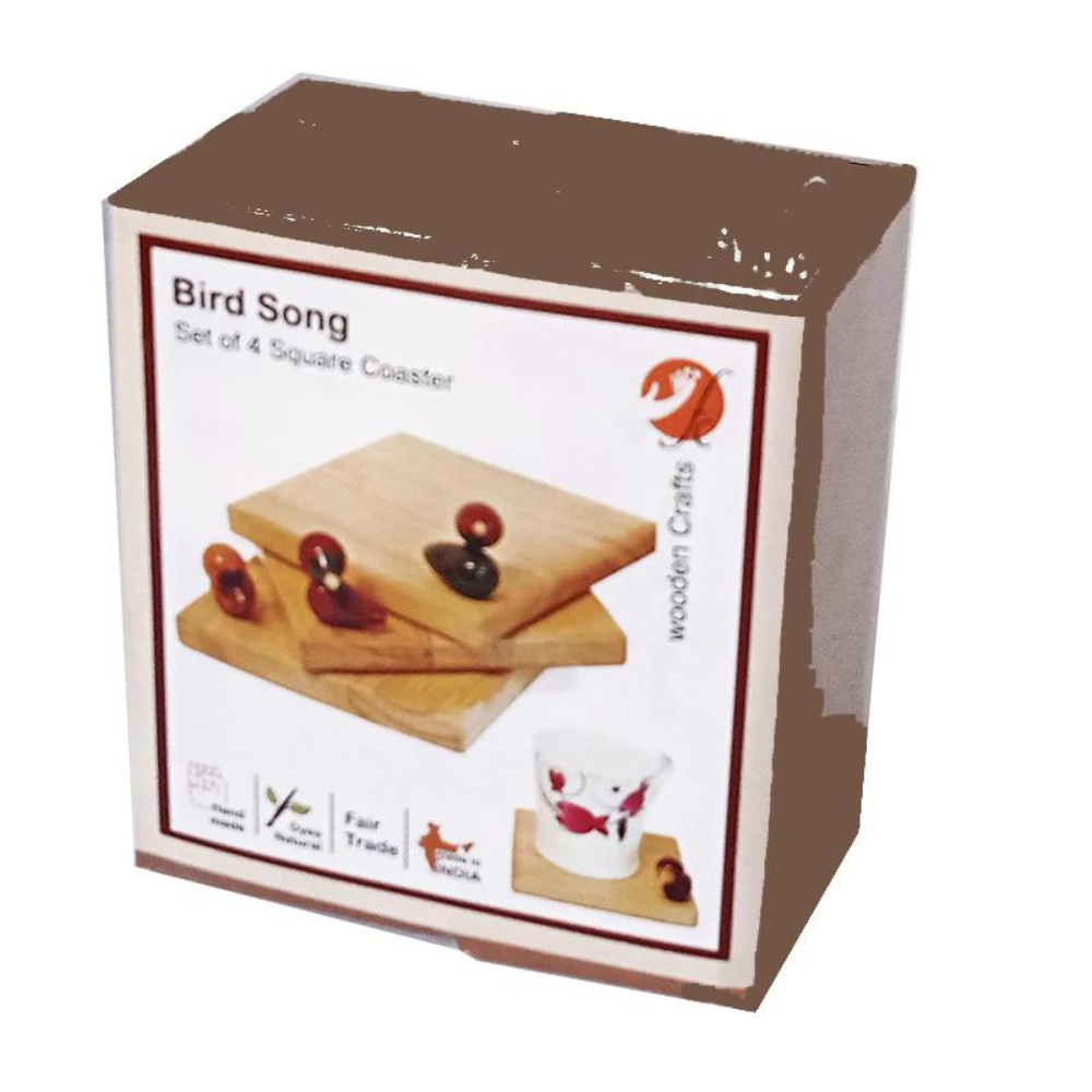 Fairkraft Creations Square Coasters - Bird Song (Set of 4)