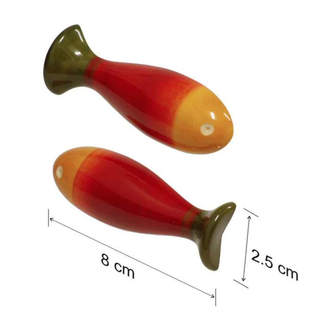 Fairkraft Creations Handmade Fish Wooden Fridge Magnets (Set of 2)