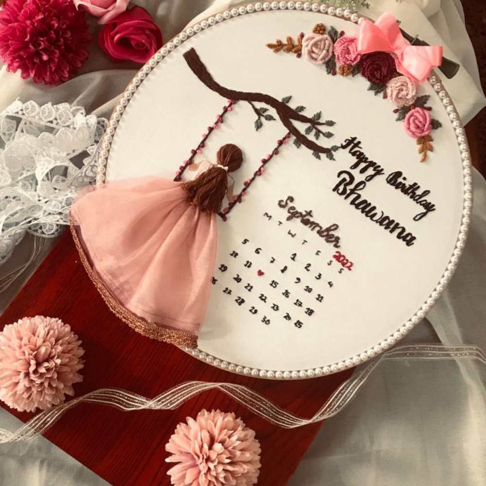 Embroidered Hoop Art