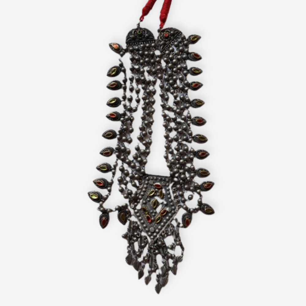 Oxidized Metal 6-Layer Necklace
