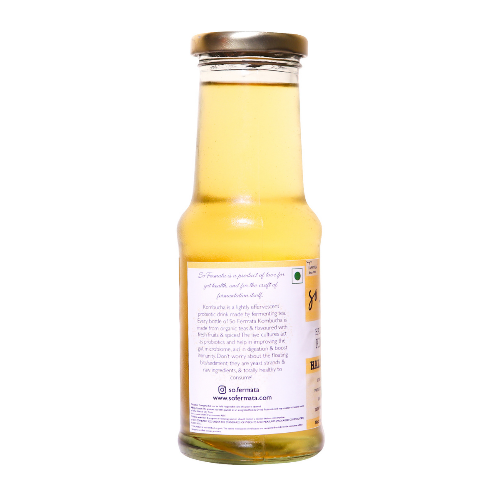 Fermata Artisanal Kombucha, Fermented Tea, Haldi Ginger (200ml)