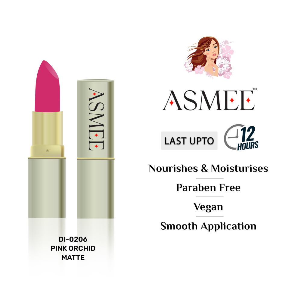 
                  
                    Pink Orchid-Asmee Matte Lipstick (4.2g)
                  
                