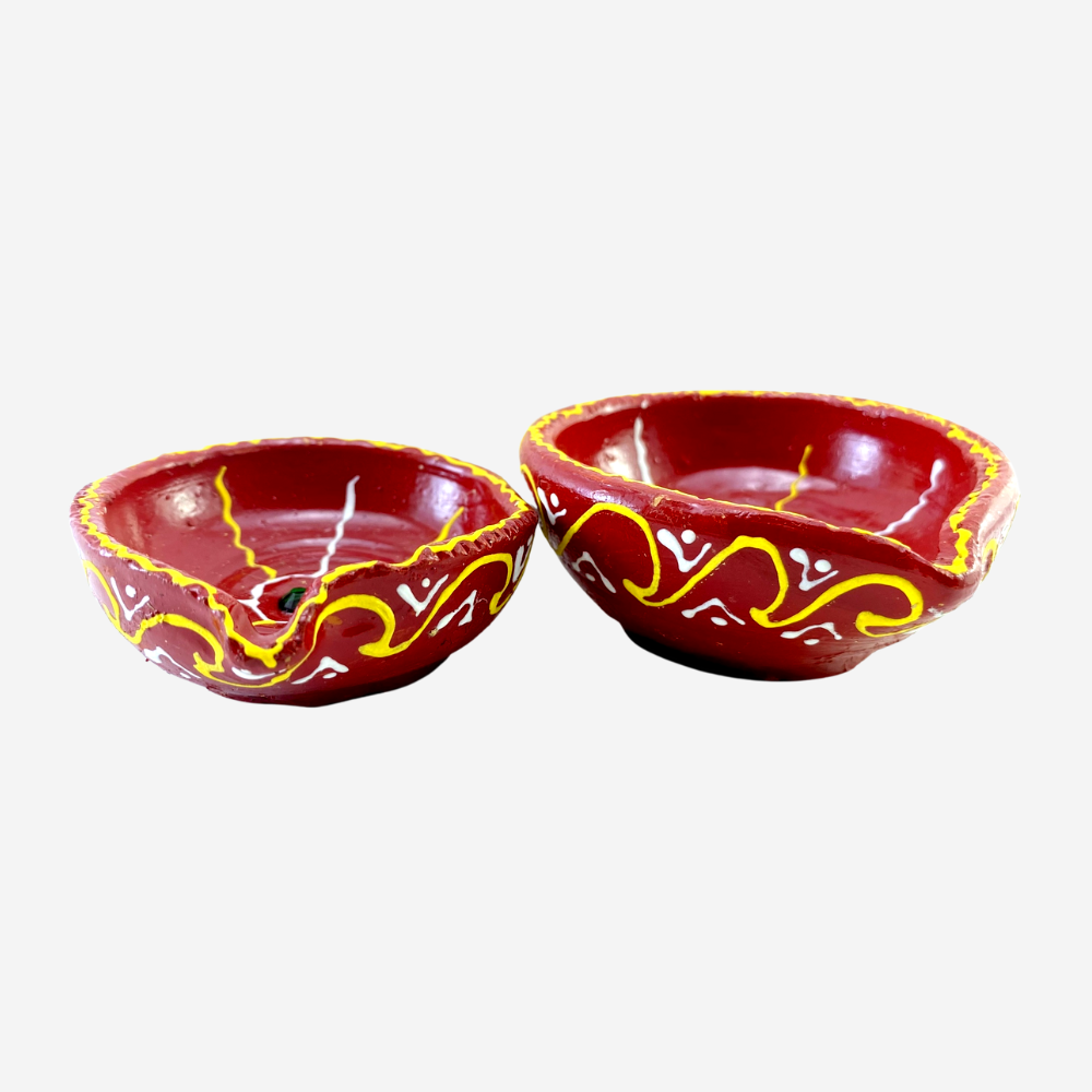 Handmade Clay Diya Urban Style (Set of 6)