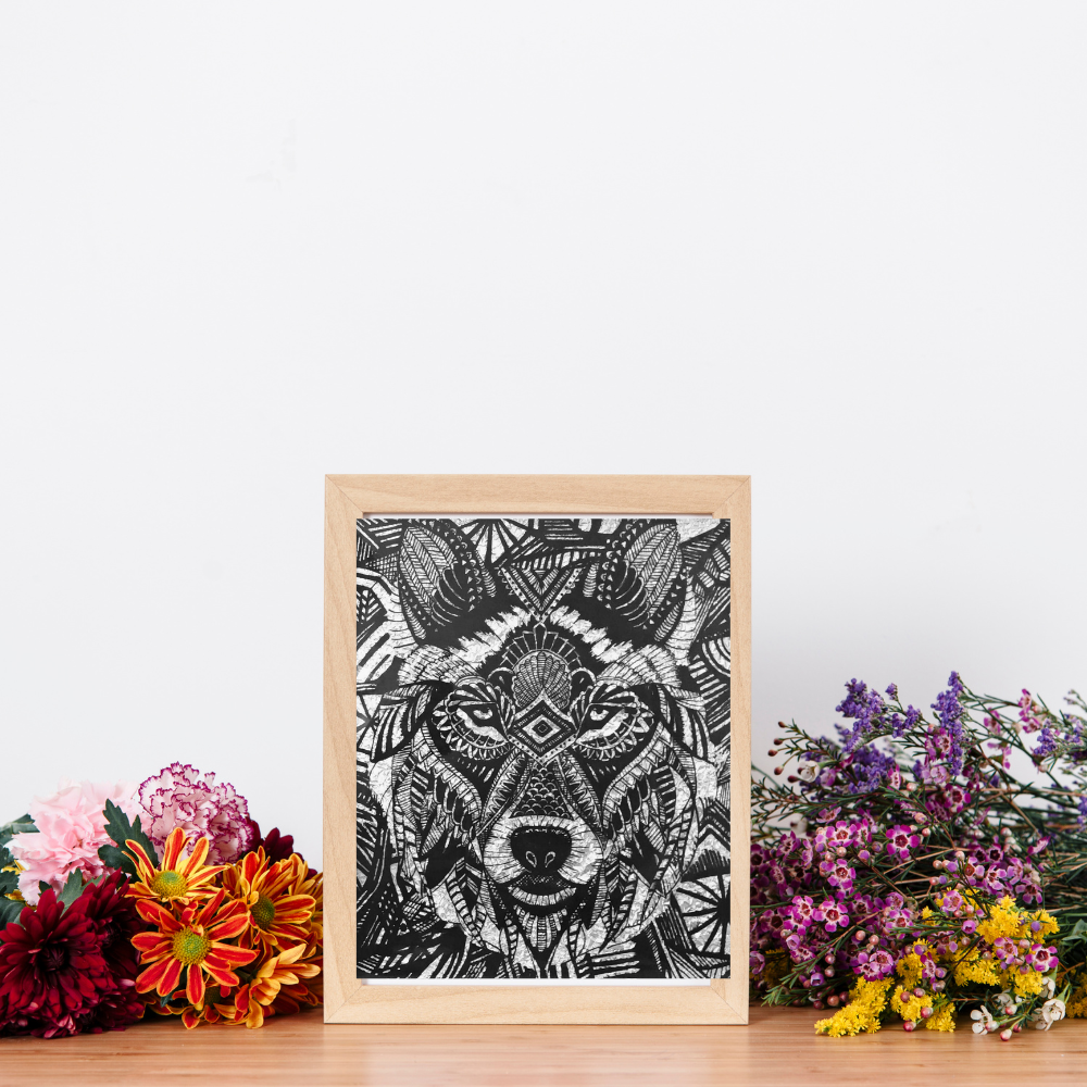 Carbon Painting On Glass