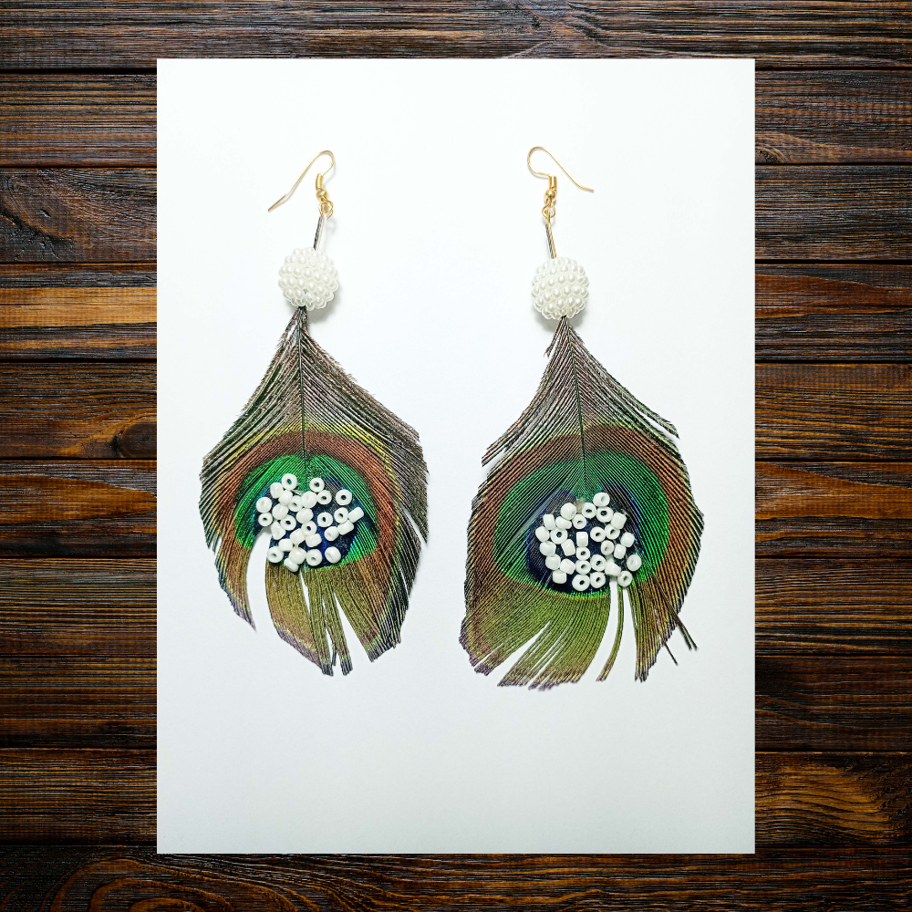 Peacock Feather Earrings