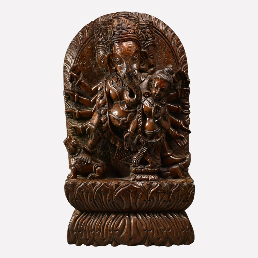 Maha Ganesh Wood Carving