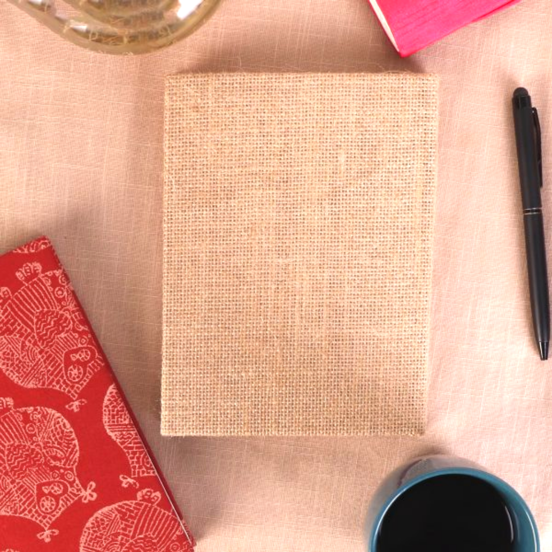 Indha Maroon Colour Hand Embroidered Recycled Paper Diary