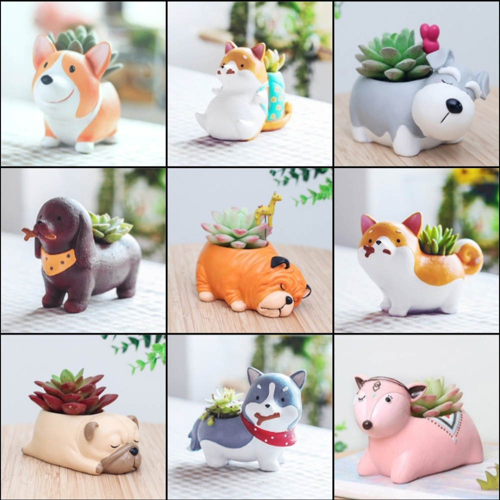 Dogs Planters (Set of 9)