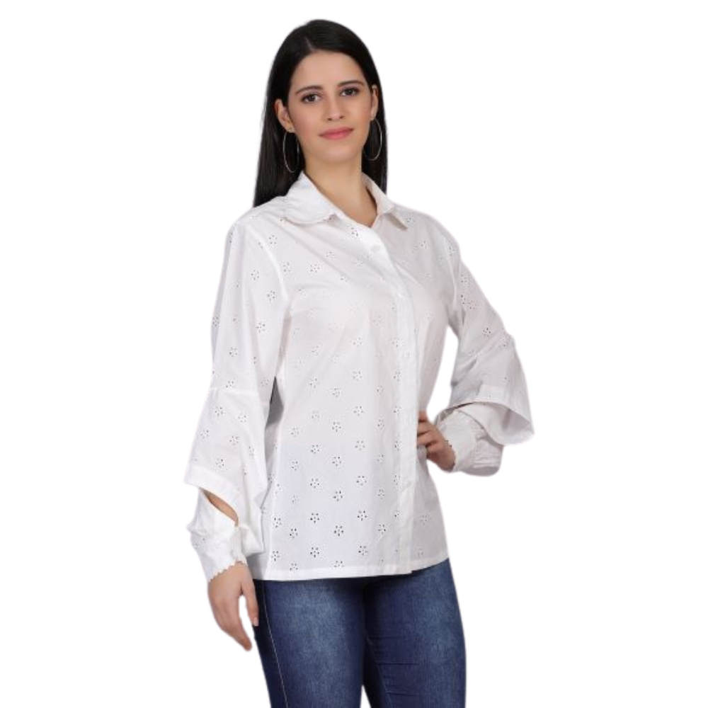 Lacy White Long Shirt