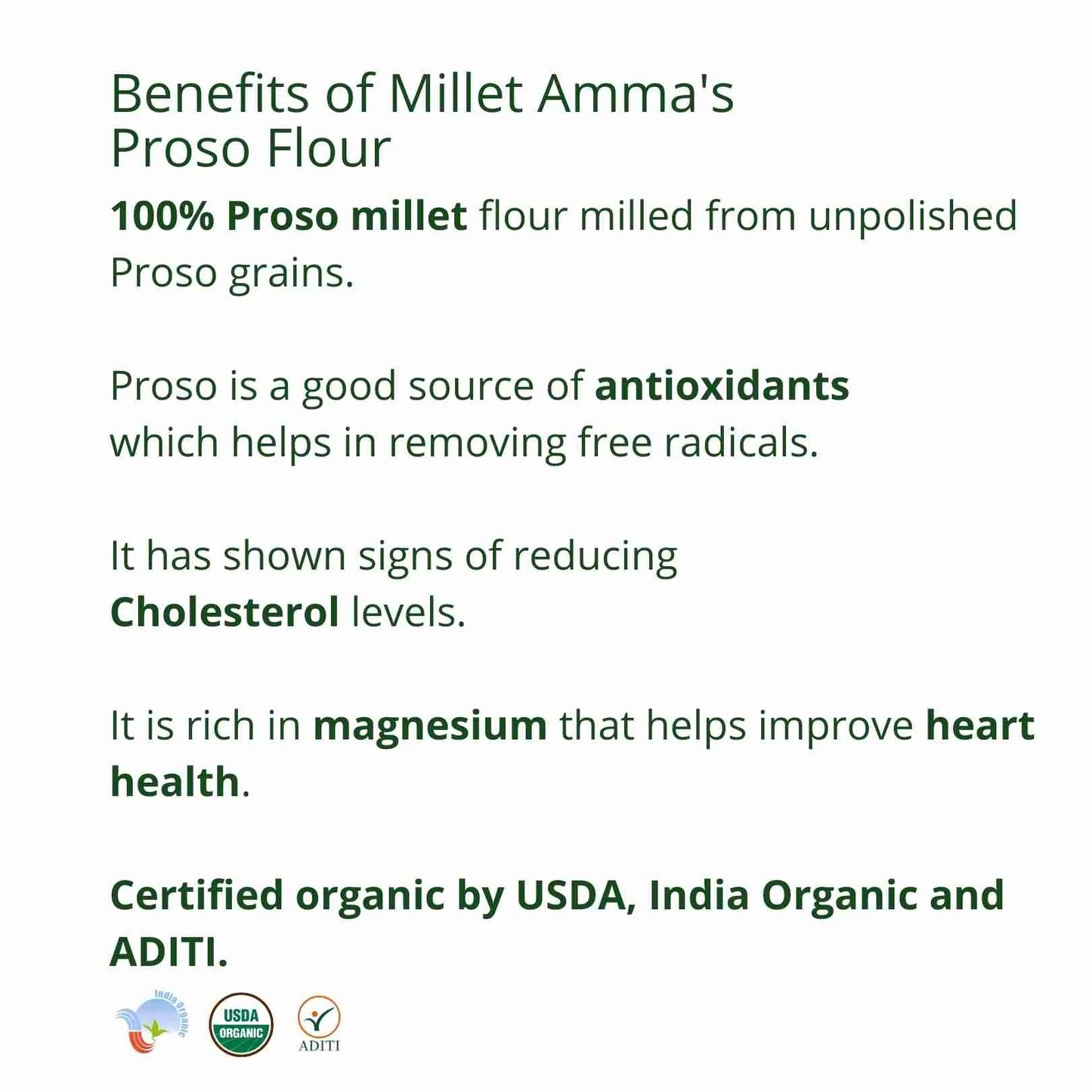 Millet Amma Proso Flour Organic (500g)