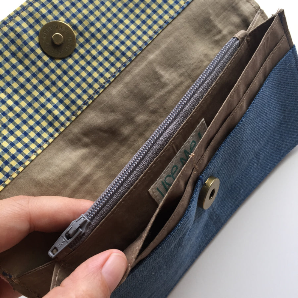 Mystique Magic Sashiko Denim Wallet