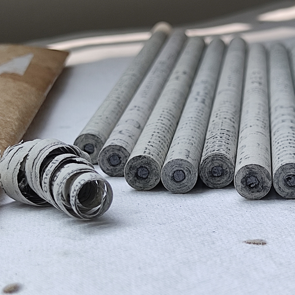 Newspaper Pencils
