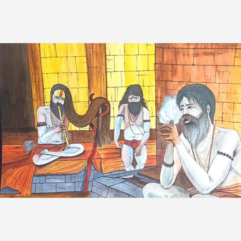 Life of Aghori Buff Cartridge Painting