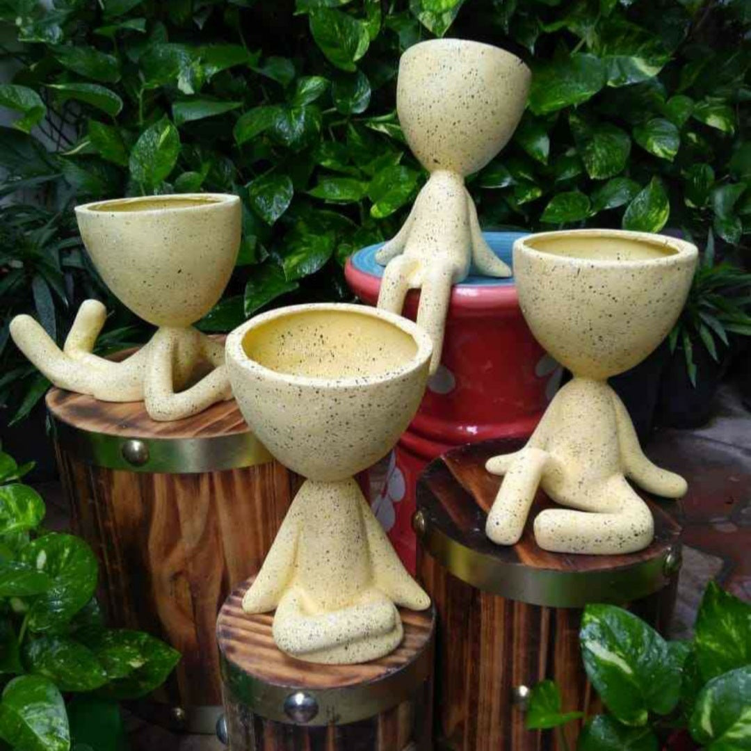 Yoga Planters & Pots (Set of 4) Kreate