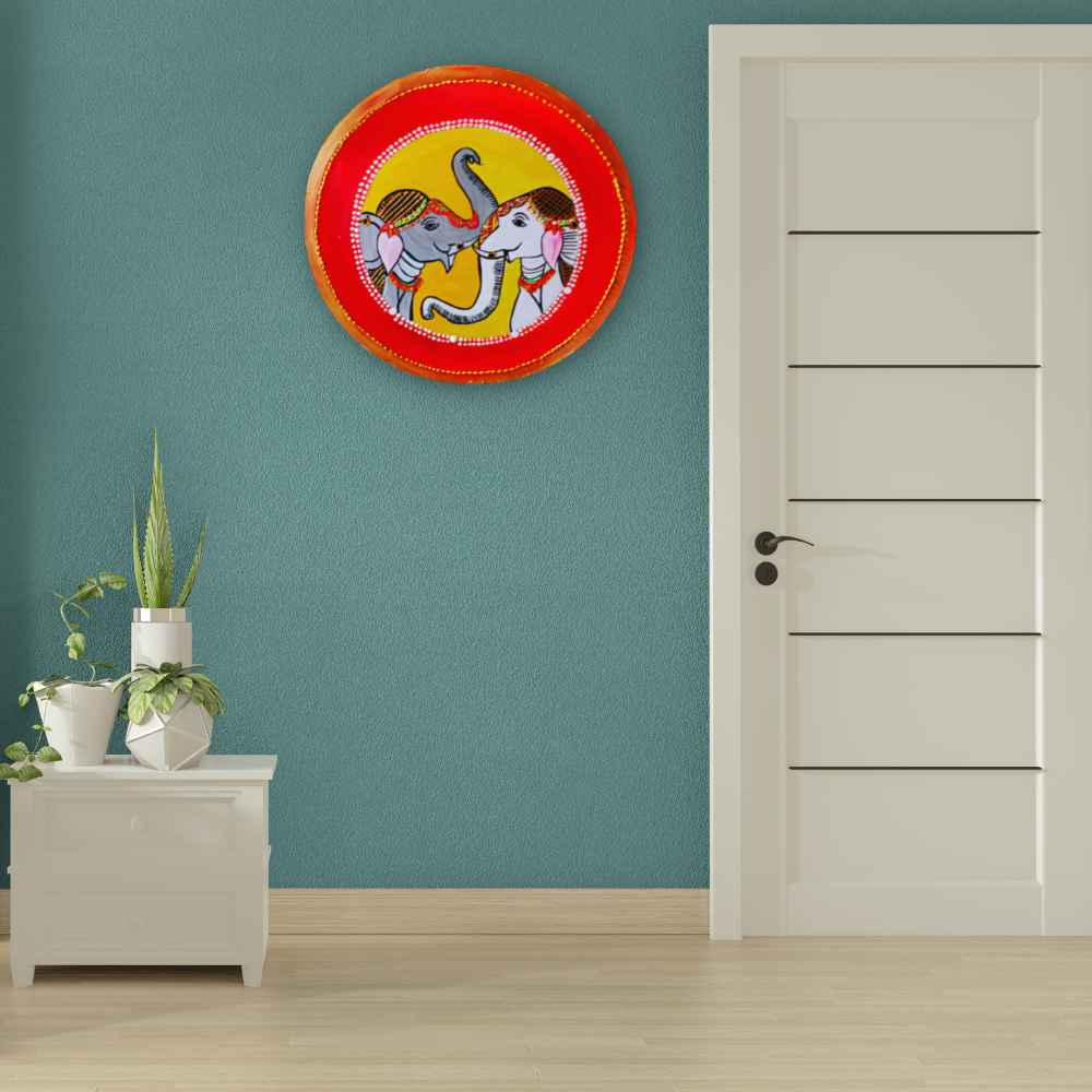 Elephant Motif Wall Painting