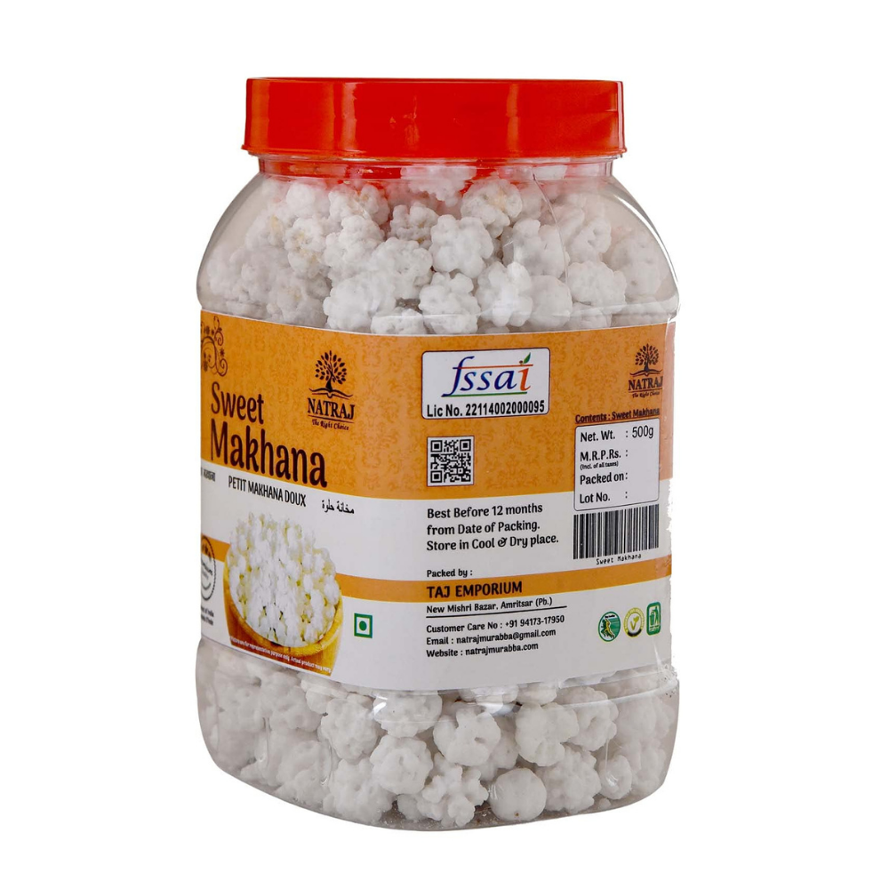 NATRAJ The Right Choice Special Sugar Makhana|Sugar Balls for Pooja|Prashad Dana|Sweet Makhana (500g)