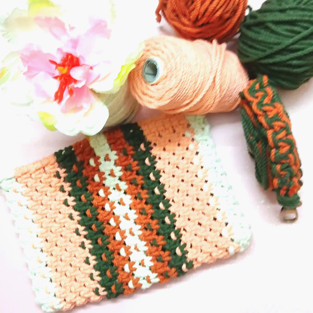 Macrame Crossover bag - Dahlia