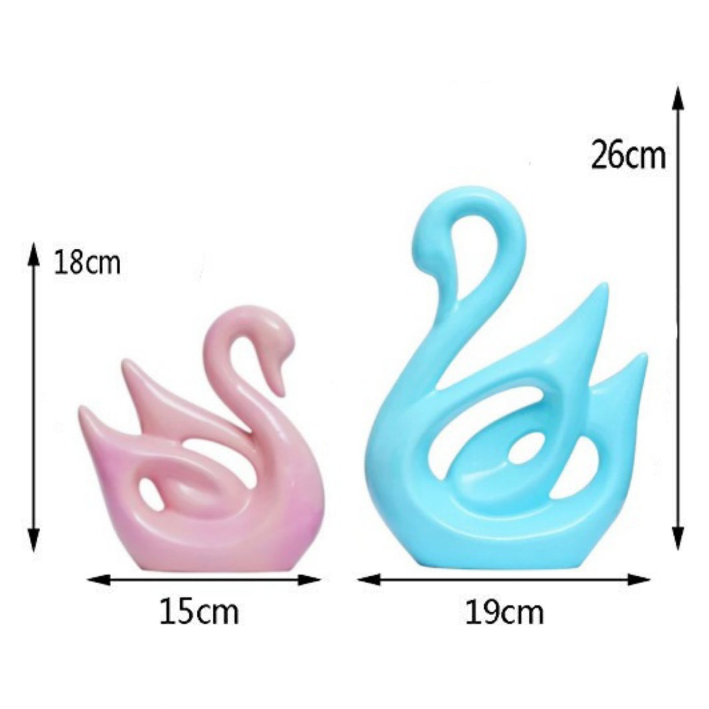 Swan Couple Showpieces (Set of 2)