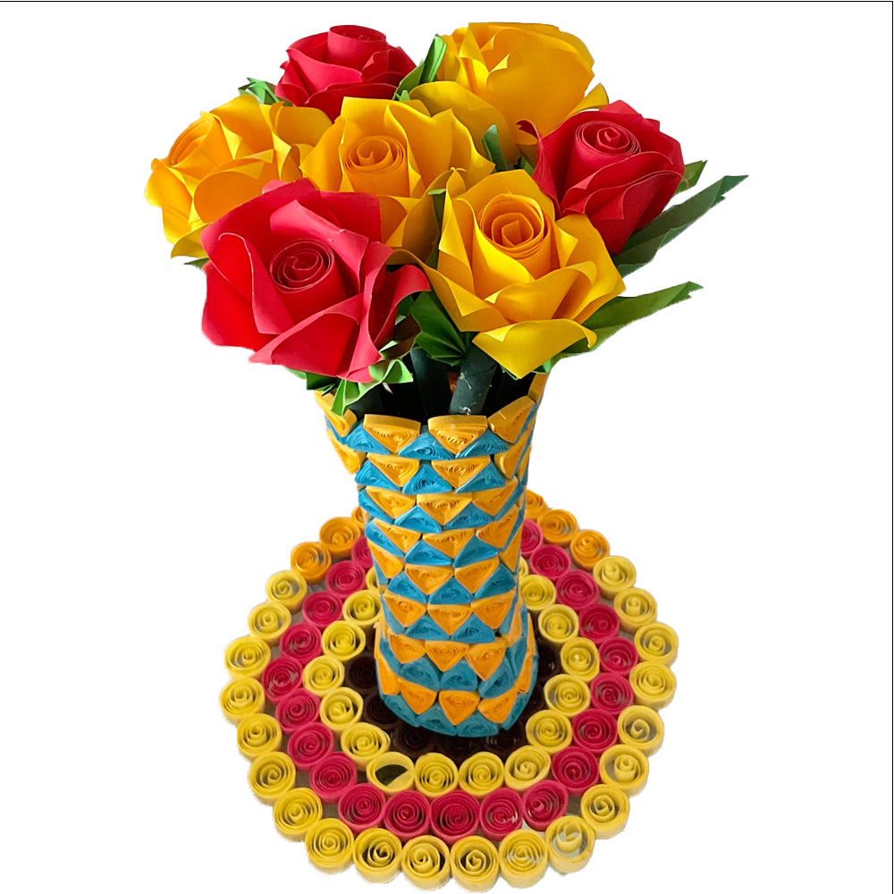 Paper Quilling Flower Vase