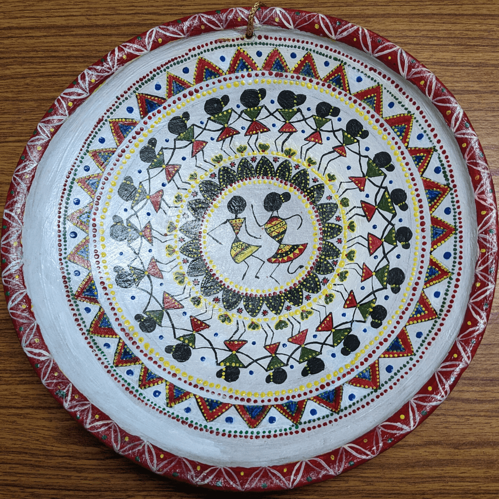Warli Art Wall Plate
