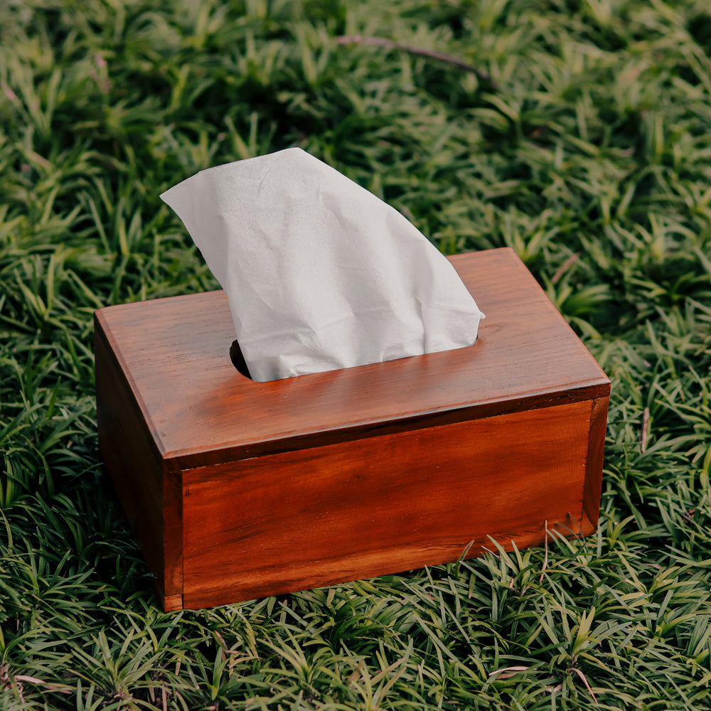 Teakwood Tissue Box