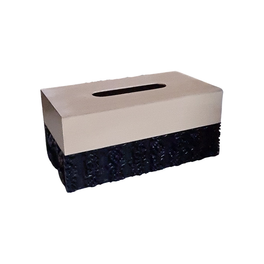 Handcrafted Double Shade Wooden Carved Tissue Box