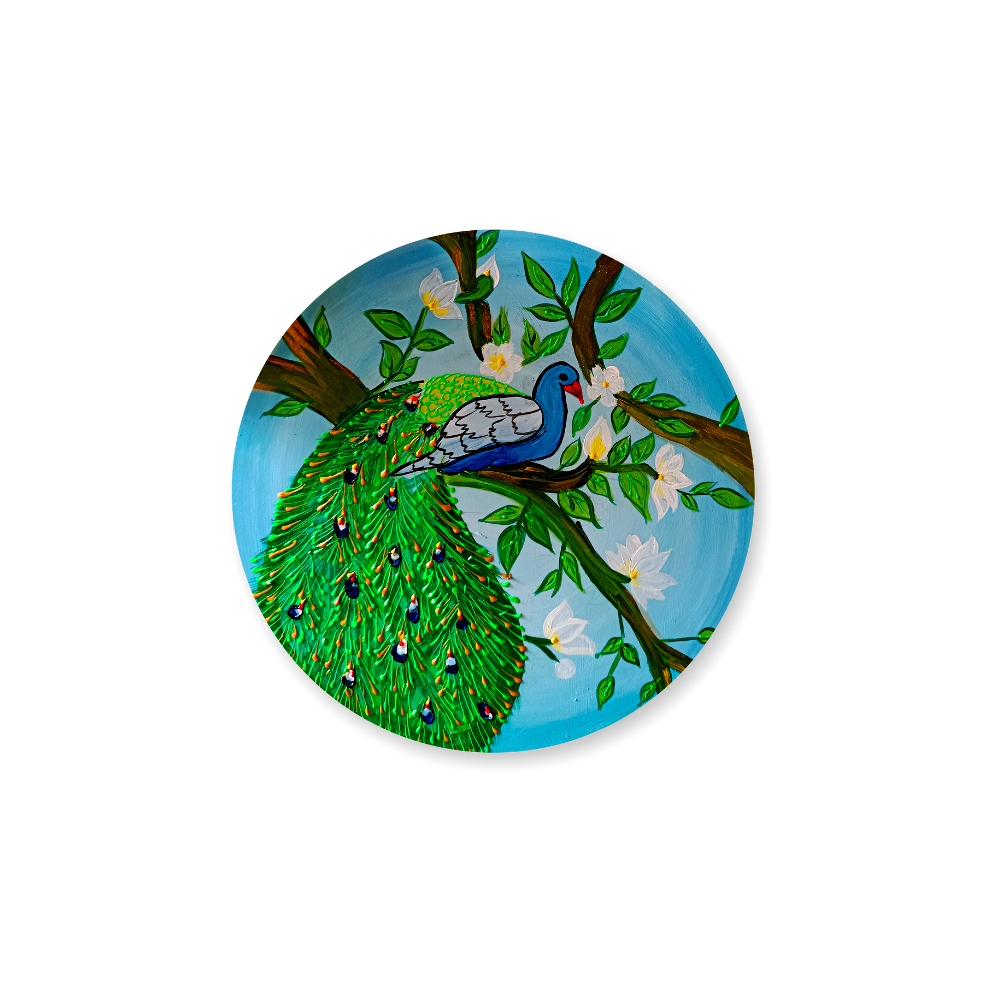 Peacock Motif Wall Plate