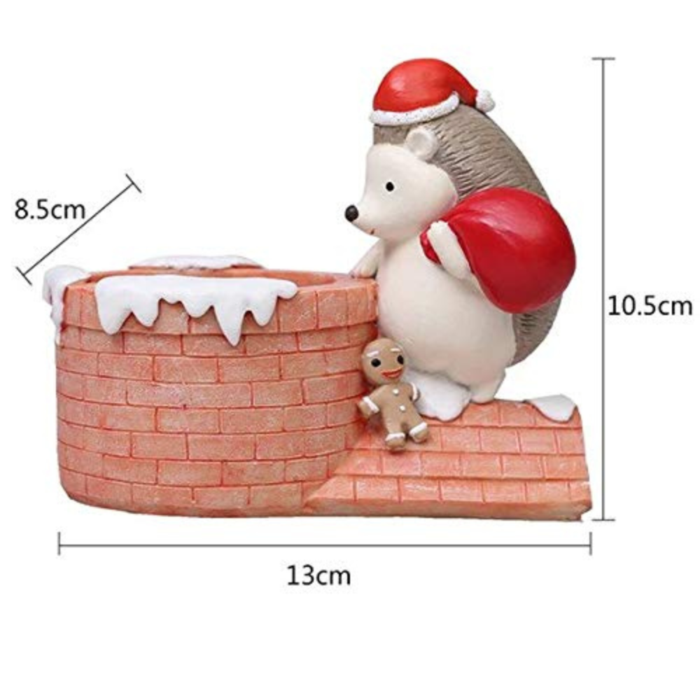 Christmas - Hedgehog Animal Planter & Pot