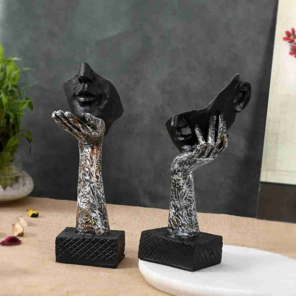 Hand-Face Showpiece (Set of 2)